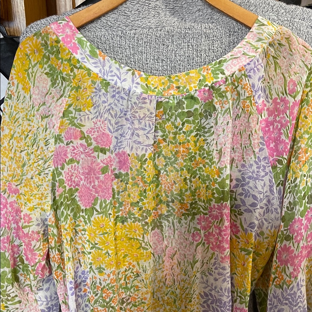 Vtg 70’s Jamison Boutique Floral House Dress Medium - Picture 8 of 9